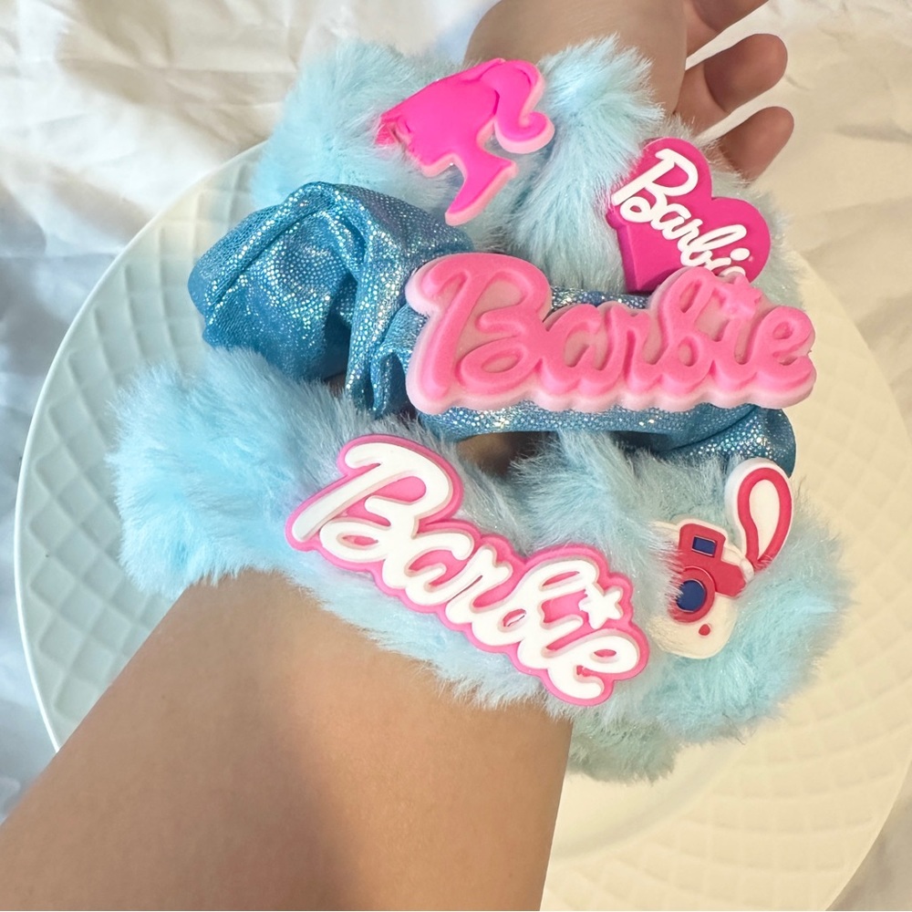 set of 3 Aurora‘s Little Collections Barbie elements handmade Hair scrunchy